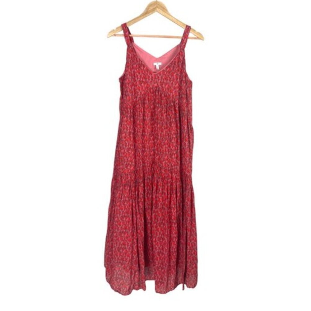 JOIE BONDI V-NECK TIERED SLEEVELESS MIDI DRESS - Picture 3 of 7